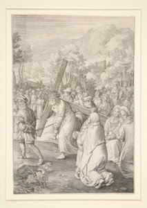 Chrystus niosący krzyż (seria pasyjna) autorstwa Nicolaes de Bruyn