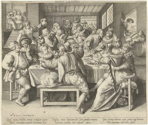 Een huis volfestrumoer Dom Radości (tytuł na obiekcie) autorstwa Nicolaes de Bruyn