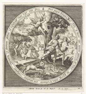 Wypędzenie z raju autorstwa Nicolaes de Bruyn