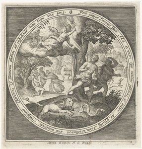 Wypędzenie z raju autorstwa Nicolaes de Bruyn