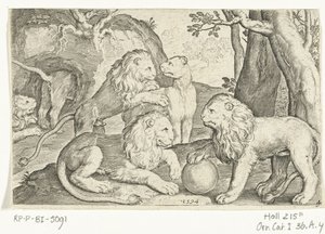 osobliwości miasta Animalivm qvadrvpedvm (tytuł serii) Zwierzęta w krajobrazach (tytuł serii) autorstwa Nicolaes de Bruyn