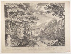 Uczniowie w drodze do Emaus autorstwa Nicolaes de Bruyn