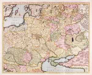 Mapa Teatru Wojny w Polsce, Moskwie i Turcji" autorstwa Nicolasa Visschera autorstwa Nicolaes the Elder Visscher
