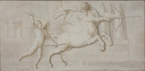 Achilles i Centaur Cheiron autorstwa Nicolai Abildgaard