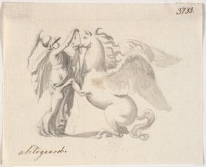 Atena kładzie kres Pegasusowi autorstwa Nicolai Abildgaard