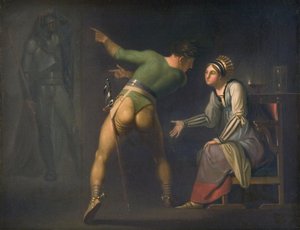 Hamleta i jego Matki. Odcinek z Hamleta Szekspira autorstwa Nicolai Abildgaard