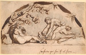Hyrden Faustulus wyszukiwarka Romulus i Remus autorstwa Nicolai Abildgaard
