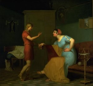 Papirius i jego Matka autorstwa Nicolai Abildgaard