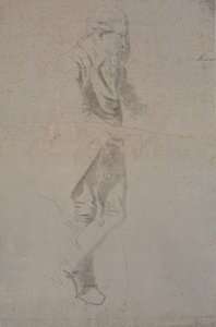 Stojący mężczyzna w kostiumie od ca. 1770. Struensee? autorstwa Nicolai Abildgaard
