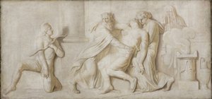 Śmierć Achillesa autorstwa Nicolai Abildgaard