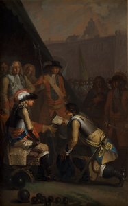 Magnus Stenbock poddaje twierdzę Tønning Fryderykowi IV w 1714, 1785. autorstwa Nicolai Abraham Abildgaard