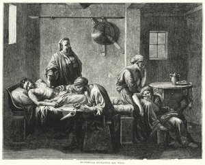 Eudemidas dyktuje swoją wolę (grawerunek) autorstwa Nicolas (after) Poussin
