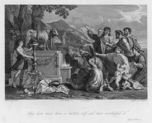 Złoty Cielę, Exodus XXXII, 8 (rycina)
