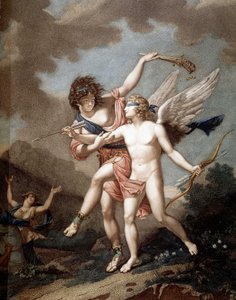 Miłość prowadzona przez szaleństwo autorstwa Nicolas Andre (after) Monsiau