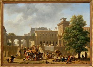 Wygląd zewnętrzny szpitala wojskowego, znanego również jako "Francuzi we Włoszech", Salon 1804 ...