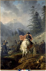 Napoleon Bonaparte przekroczył Col de Saint Bernard - pędzla Nicolas-Antoine Taunay, obraz olejny