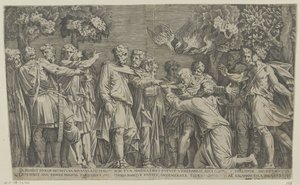 starożytny auguri autorstwa Nicolas Beatrizet (attributed to)