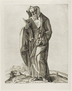 Starzec stojący: Saint Paul autorstwa Nicolas Beatrizet