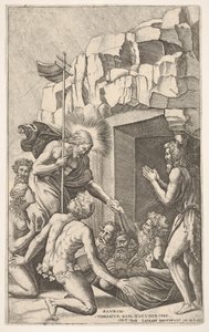 Chrystus w Limbo, według Rafaela, 1541. autorstwa Nicolas Beatrizet