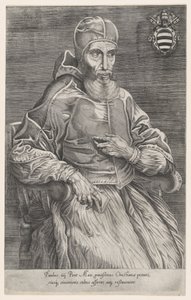 Portret papieża Pawła IV, 1530-66., 1530-66. autorstwa Nicolas Beatrizet