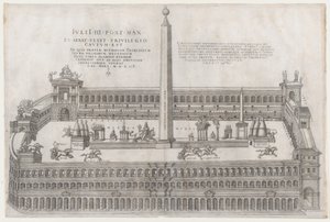 Lustro rzymskiej świetności: Circus Flaminius, 1553., 1553. autorstwa Nicolas Beatrizet