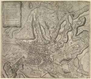 Lustro rzymskiej świetności: Widok Rzymu od zachodu, 1557. autorstwa Nicolas Beatrizet