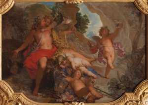 Bacchus mit vier Putten