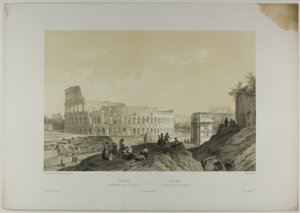 Rzym: Koloseum i Łuk Konstantyna, płyta 38 z Italie Monumentale et Pittoresque