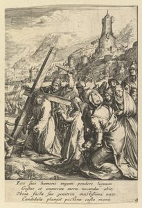 Chrystus dźwigający krzyż, z Męki Pańskiej, połowa XVII wieku.