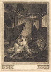 Późna opieka autorstwa Nicolas Delaunay after Pierre Antoine Baudouin