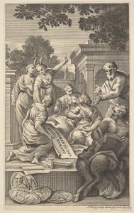Kompozycja alegoryczna z okazji nauk humanistycznych, 1695. autorstwa Nicolas Dorigny