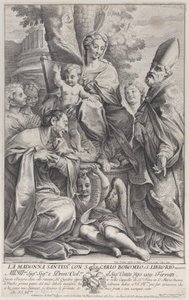 Dziewica z Dzieciątkiem ze św. Liboriuszem i Carlo Borromeo, 1693-95., 1693-95. autorstwa Nicolas Dorigny