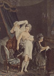 Ubieranie się (grawerowanie) autorstwa Nicolas Francois Regnault