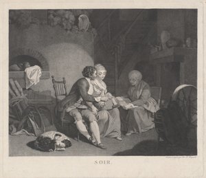 Wieczór Soir, lata 80. XVIII wieku. autorstwa Nicolas Francois Regnault