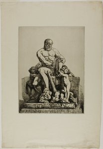 Herkules, płyta pierwsza z Twelve Etchings Chifflarta autorstwa Nicolas François Chifflart
