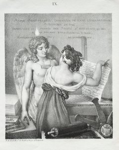 Geniusz litografii, 1819. autorstwa Nicolas Henri Jacob