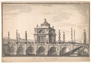 Projekt mostu triumfalnego autorstwa Nicolas Henri Jardin