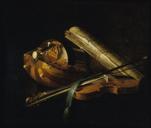 Martwa natura z instrumentami muzycznymi, 1756.