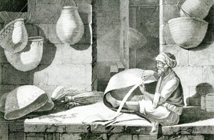 Wytwórca mat i tkacz koszy autorstwa Nicolas Jacques (after) Conte