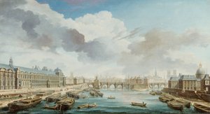 Luwr, Pont-Neuf i Collège des Quatre-Nations, 1755.