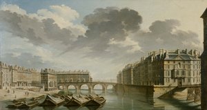 Quai des Ormes, most Marie i wyspa Saint-Louis, 1757.