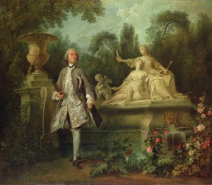 Portret aktora Grandvala, ok. 1742 r. (olej na płótnie) autorstwa Nicolas Lancret