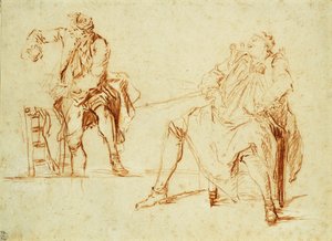 Studia Dwóch Mężczyzn, autorstwa Nicolas Lancret