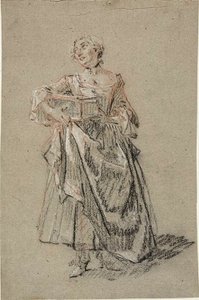 Studium kobiety autorstwa Nicolas Lancret