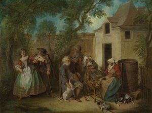 Cztery Wieki Człowieka: Starość, ok. 1735 autorstwa Nicolas Lancret