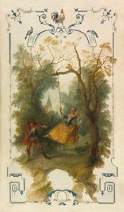 Huśtawka, ok. 1723-27 (olej na płótnie) autorstwa Nicolas Lancret