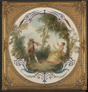 Huśtawka, ok. 1724 r. (olej na płótnie) autorstwa Nicolas Lancret