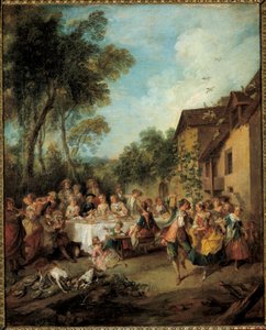 Miesiąc miodowy Obraz Nicolasa Lancreta (1690-1743) XVIII-wieczne Angers, Muzeum Sztuk Pięknych autorstwa Nicolas Lancret