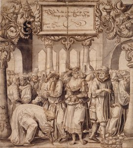Kobieta przyłapana na cudzołóstwie, początek XVI wieku autorstwa Nicolas Manuel Deutsch