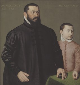 Portret norymberskiego złotnika Hansa Lenckera (1523-1585) i jego 9-letniego syna Elizeusza Młodszego